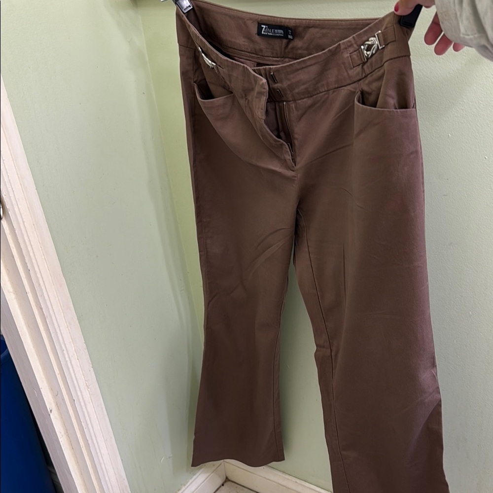 Zara Women's Brown Flare Pants